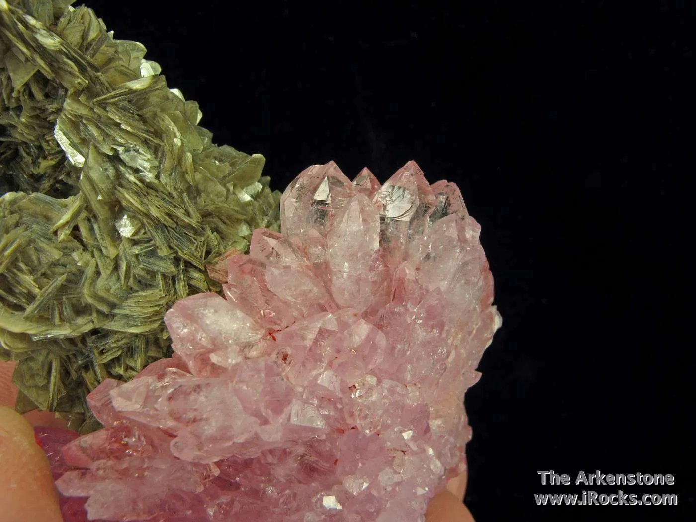 Rose Quartz with Muscovite ps. Tourmaline - image 2