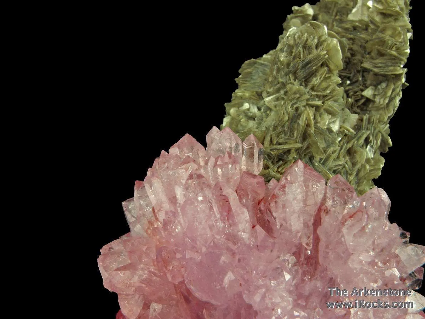 Rose Quartz with Muscovite ps. Tourmaline - image 3