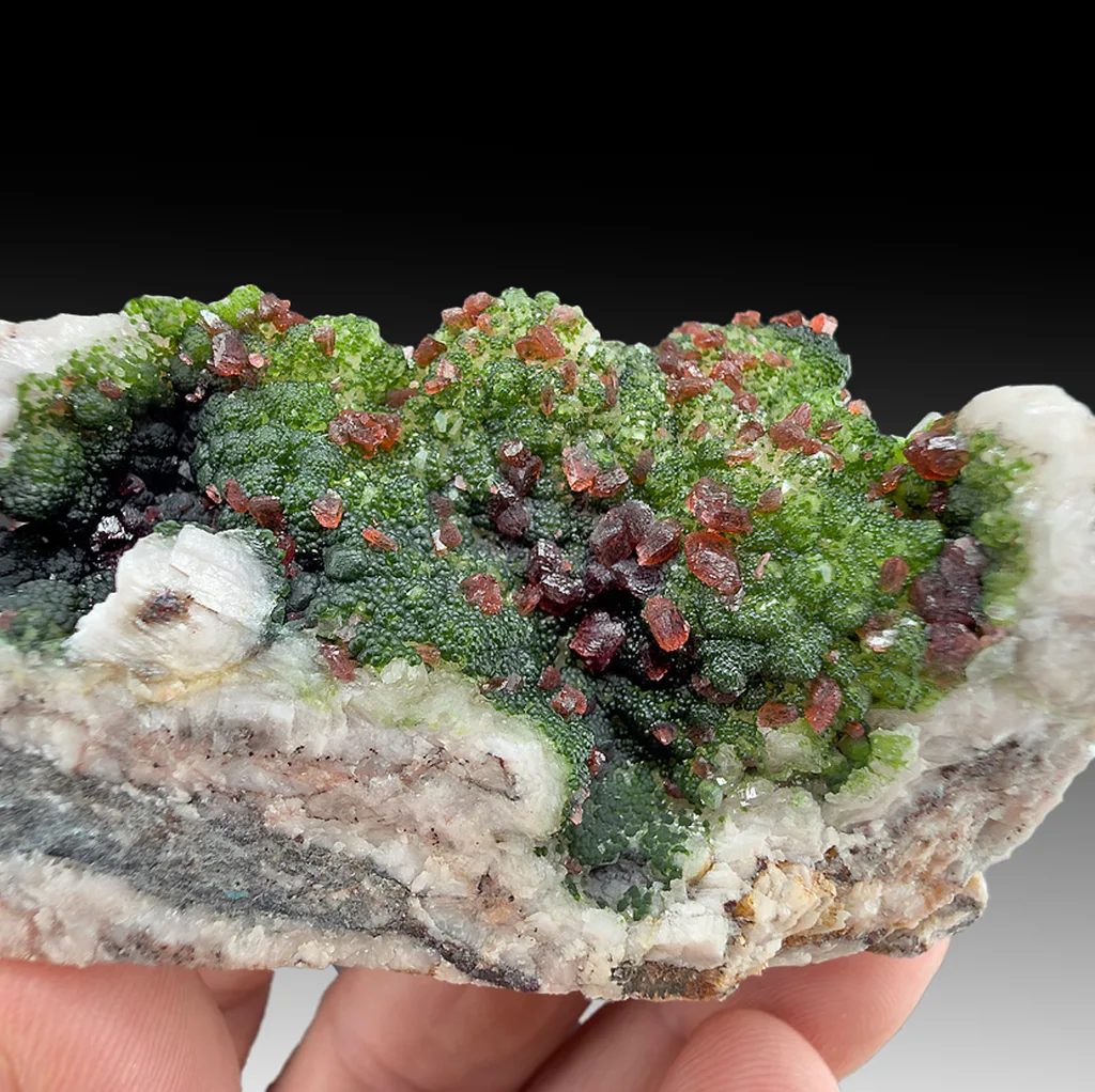 Roselite with Cobaltaustinite, Calcite - image 1