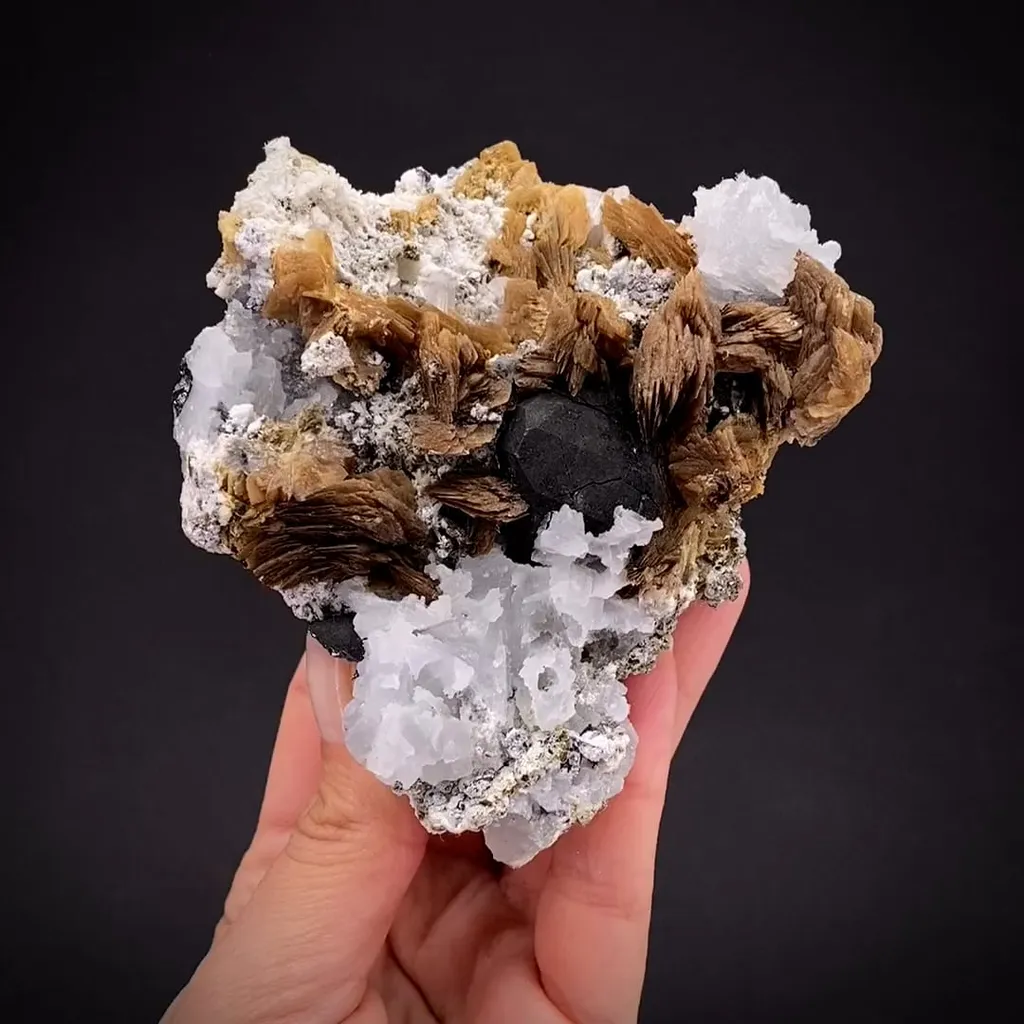 Roweite with Magnetite and Olshanskyite image