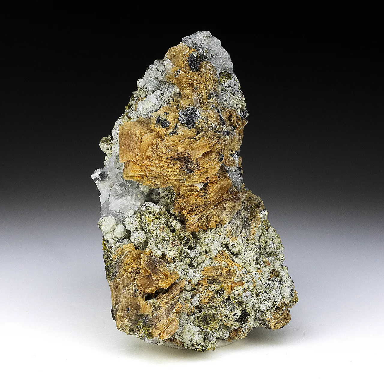 Roweite with Olshanskyite, Andradite, Calcite - image 1