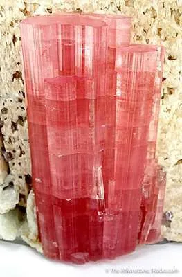 Rubellite on Feldspar - image 3