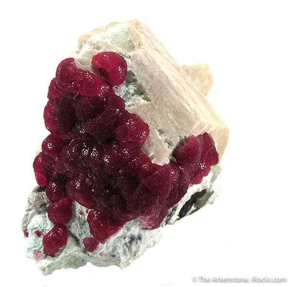 Rubellite on Feldspar image