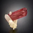 Rubellite on Quartz - image 1