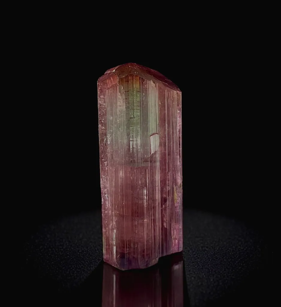 Rubellite Tourmaline Crystal from Afghanistan, Nuristan, Paprok image