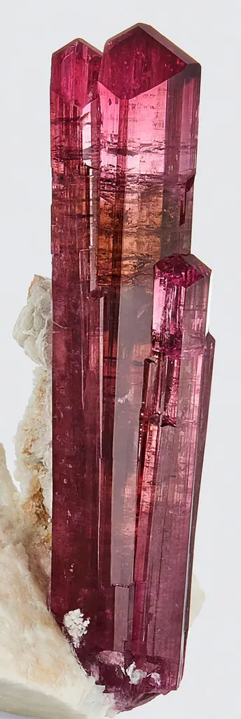 Rubellite Tourmaline on Feldspar, Malkhan Pegmatite Field, Russia - image 2
