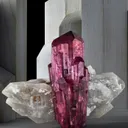 Rubellite Tourmaline on Quartz, Russia - image 1