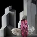 Rubellite Tourmaline on Quartz, Russia - image 4