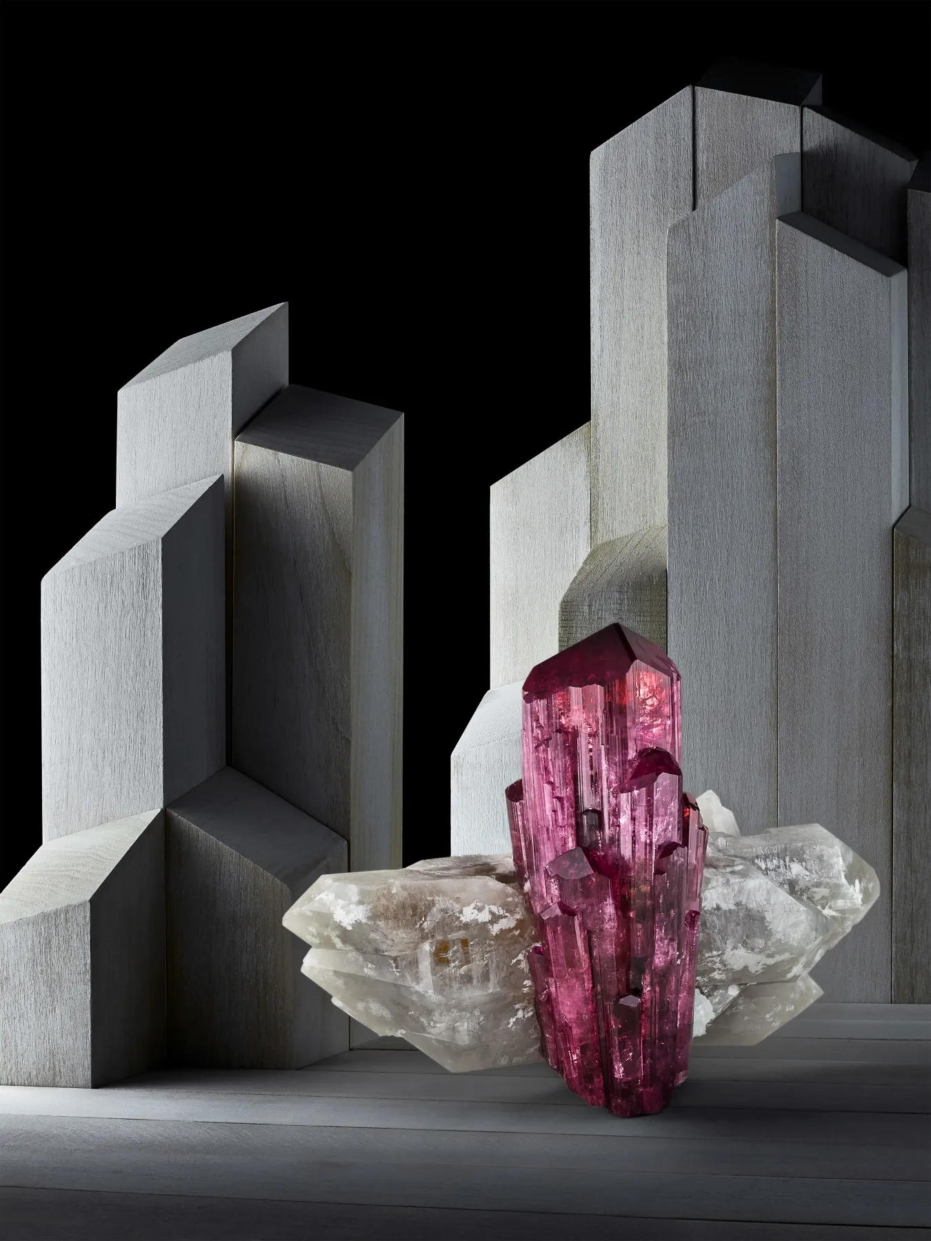 Rubellite Tourmaline on Quartz, Russia - image 4