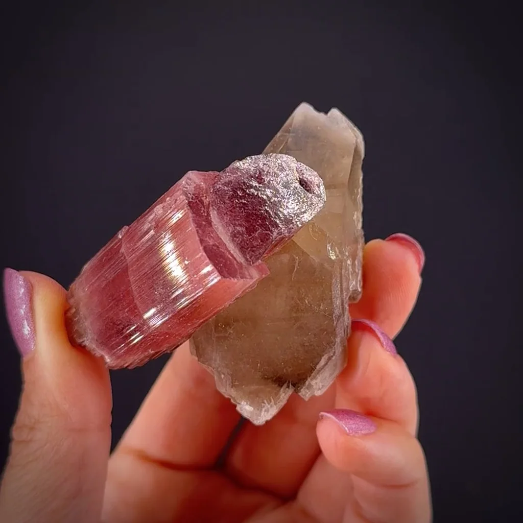 Rubellite Tourmaline with Quartz - image 2