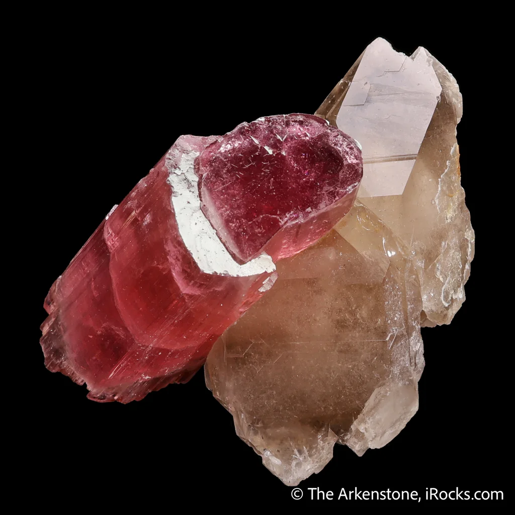Rubellite Tourmaline with Quartz - image 5