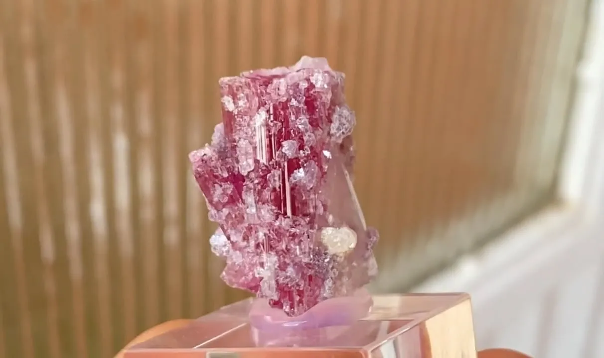 Rubellite with Lepidolite and Quartz - image 5