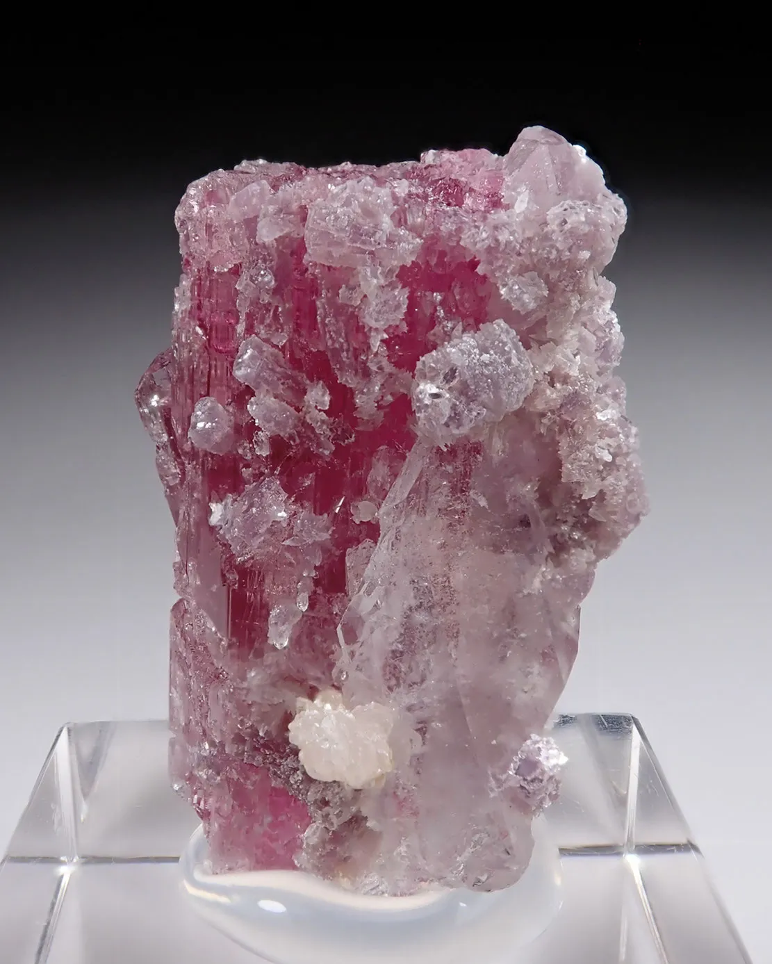 Rubellite with Lepidolite and Quartz - image 4