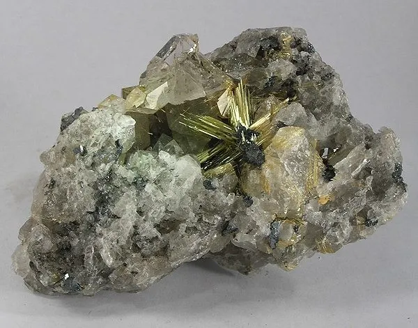 Rutile, Hematite, Quartz image