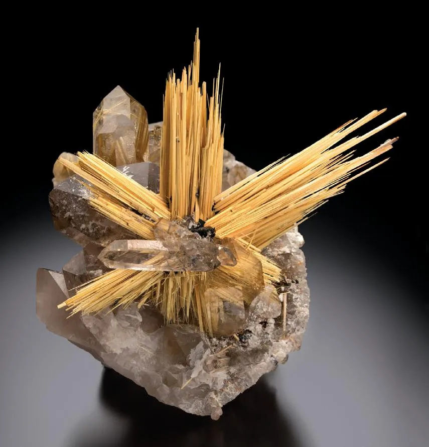 Rutile, Hematite, rutilated Quartz image