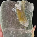 Rutile in Clear Quartz on Chlorite | SELF STANDING | High Quality Mineral | Indian Mineral | Superb Minerals | Collectors Piece - image 7