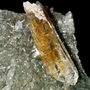 Rutile in Clear Quartz on Chlorite | SELF STANDING | High Quality Mineral | Indian Mineral | Superb Minerals | Collectors Piece - image 2