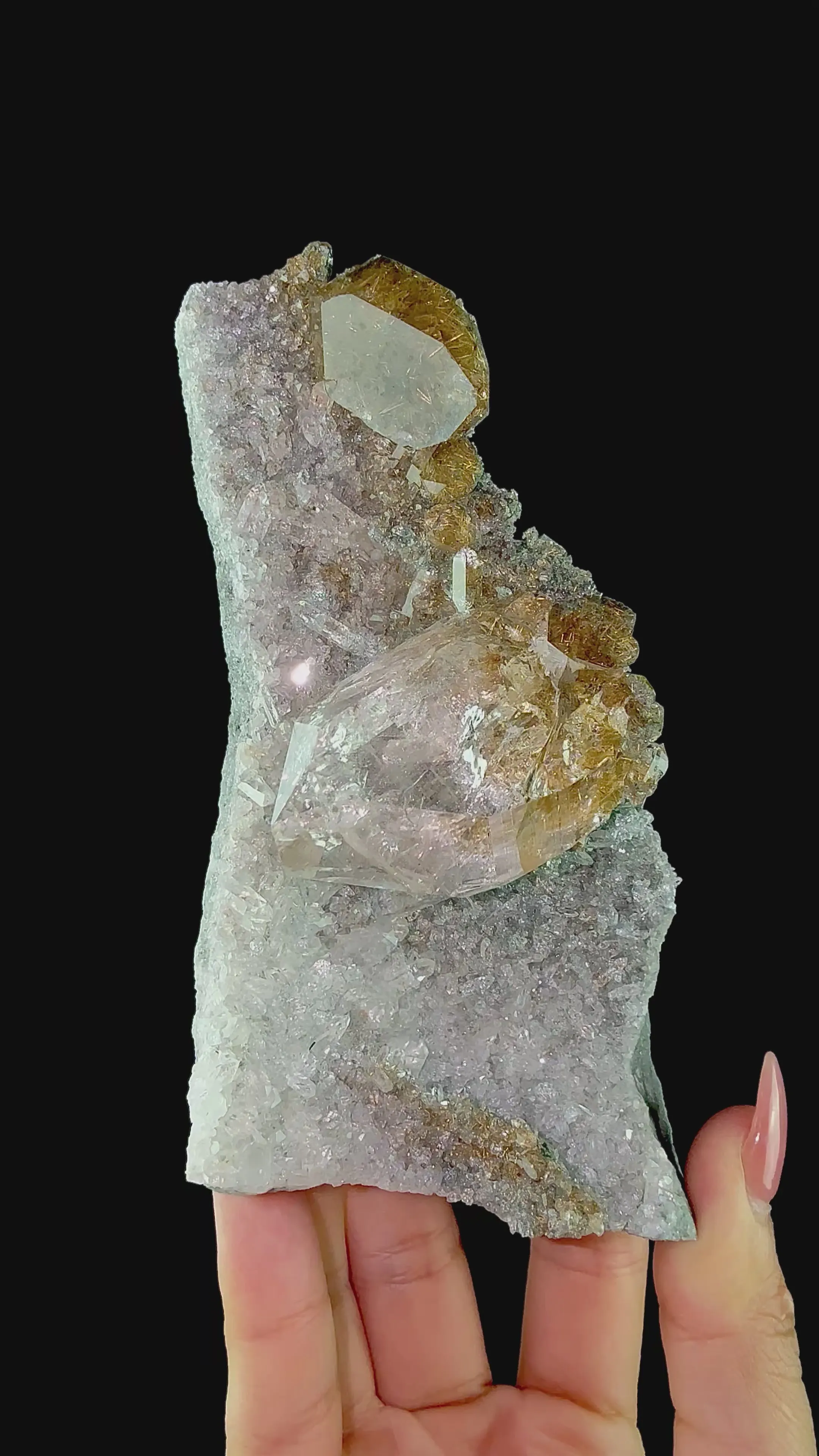 Rutile in Clear Quartz | SELF STANDING | High Quality Mineral | Indian Mineral | Superb Minerals | Fine Mineral | Collectors Piece Item - image 5