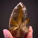 Rutile in Quartz cabochon - image 1