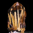 Rutile in Quartz, on Hematite - image 2