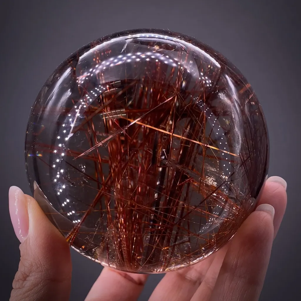 Rutile inclusions in Quartz image