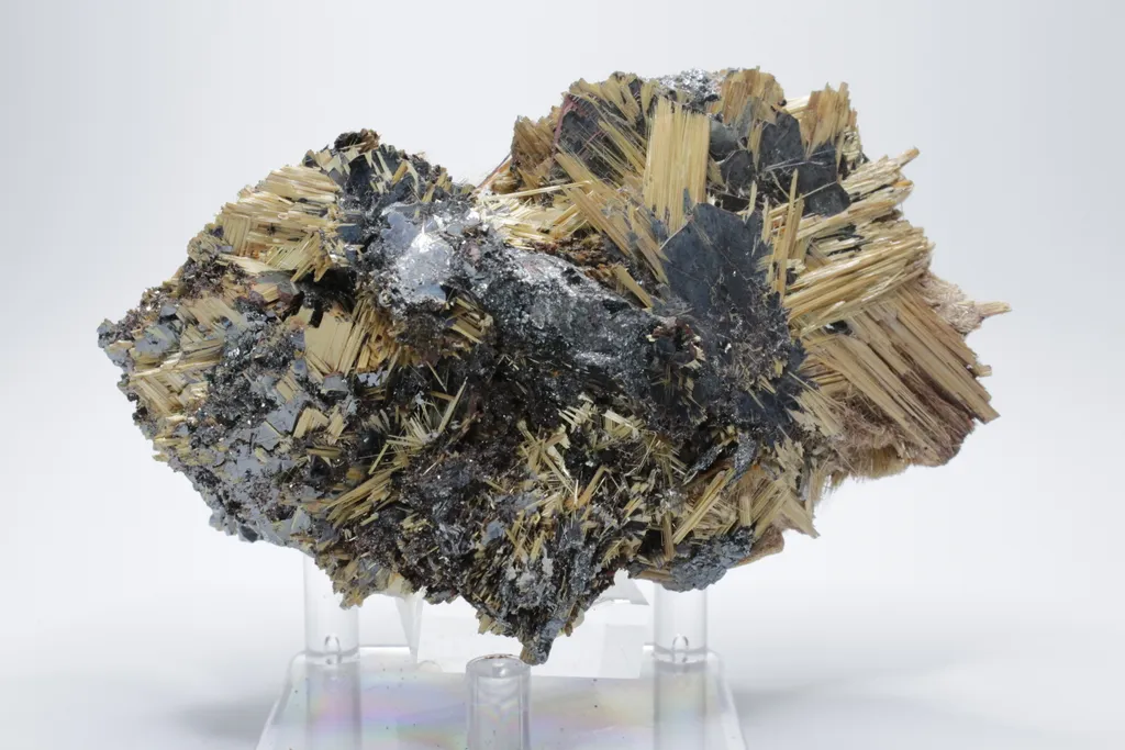 Rutile needles with hematite image