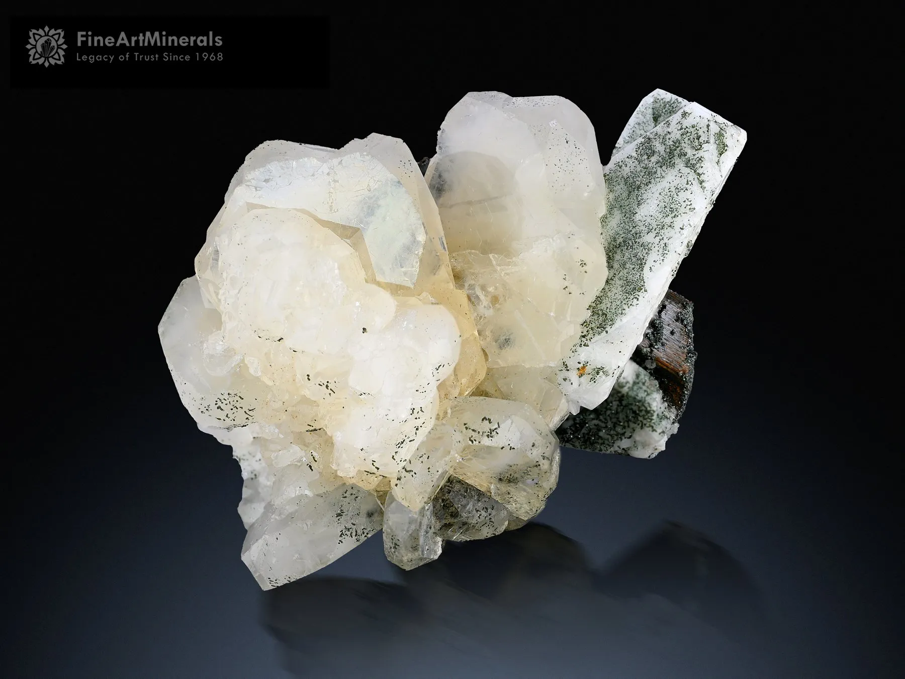 Rutile on Apatite with Feldspar and Hematite spray from Skardu Pakistan - image 4