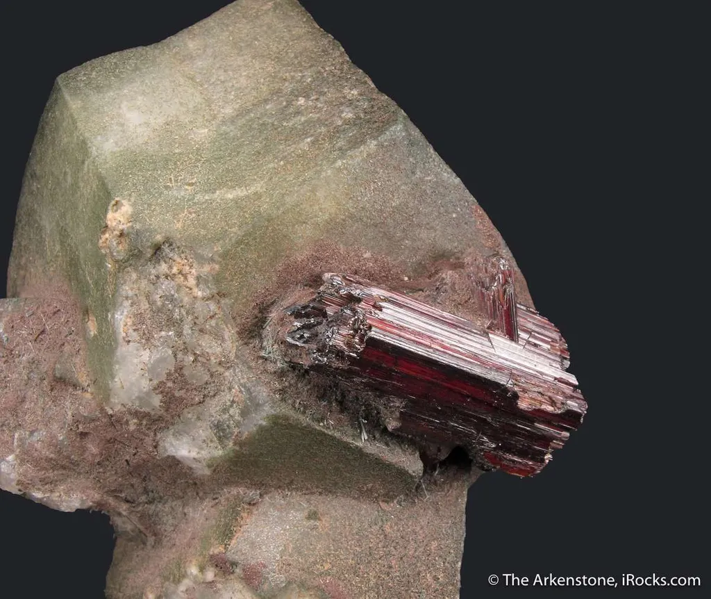 Rutile on Feldspar var. Adularia - image 2