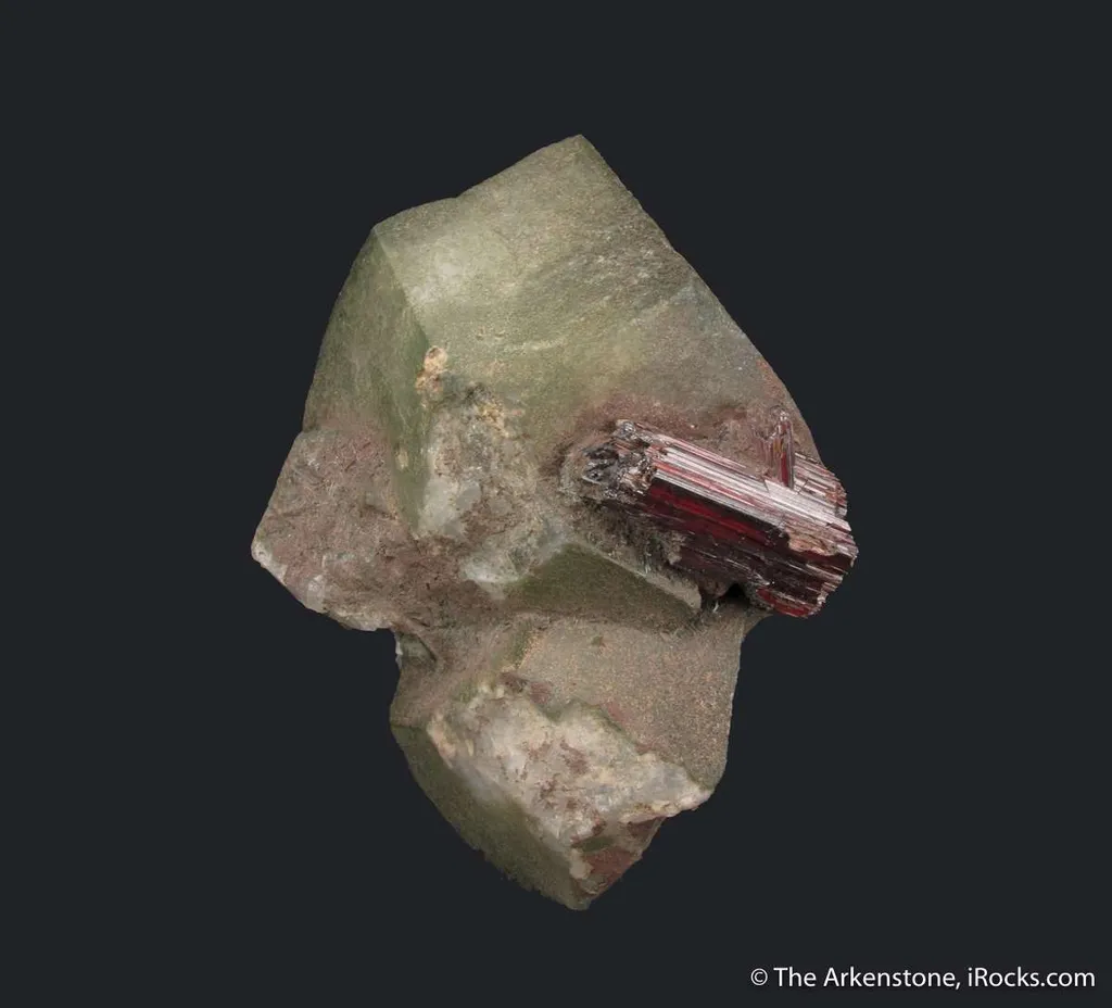 Rutile on Feldspar var. Adularia - image 5
