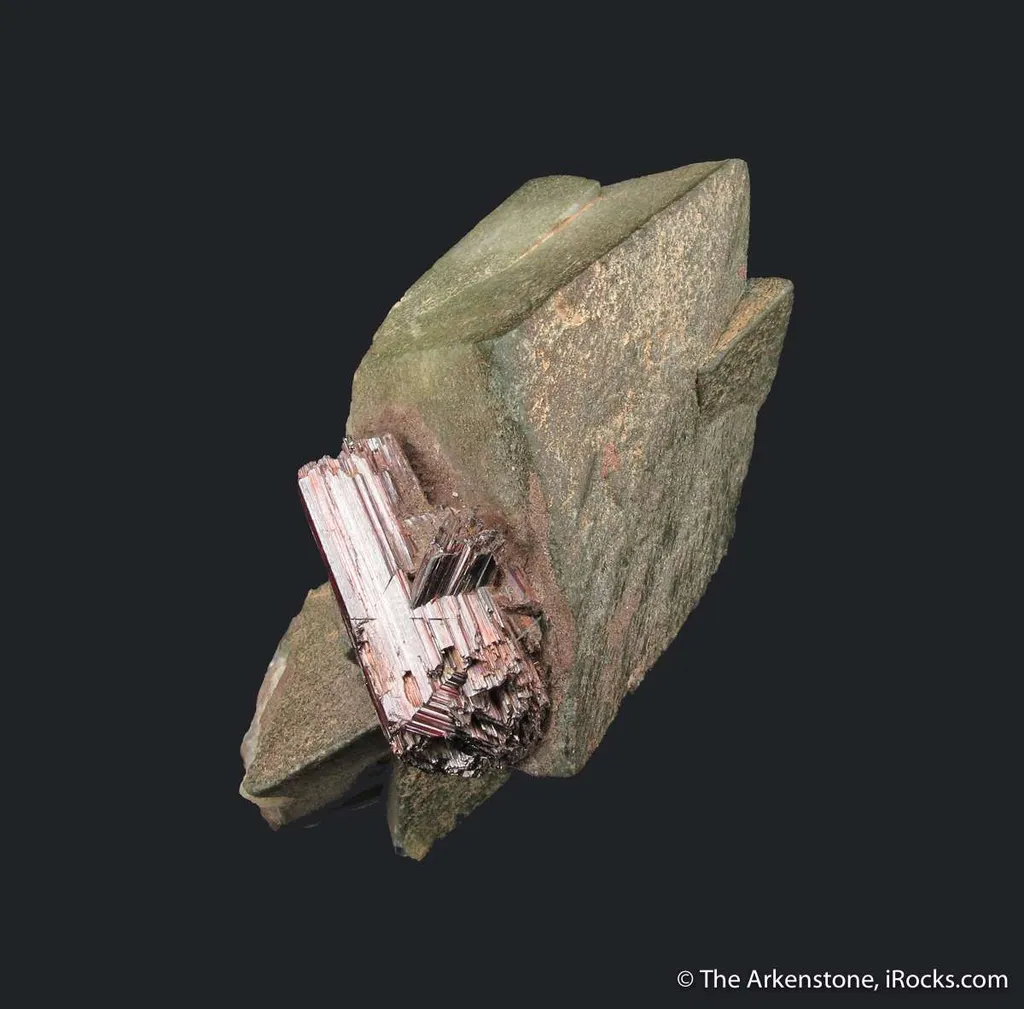 Rutile on Feldspar var. Adularia - image 3