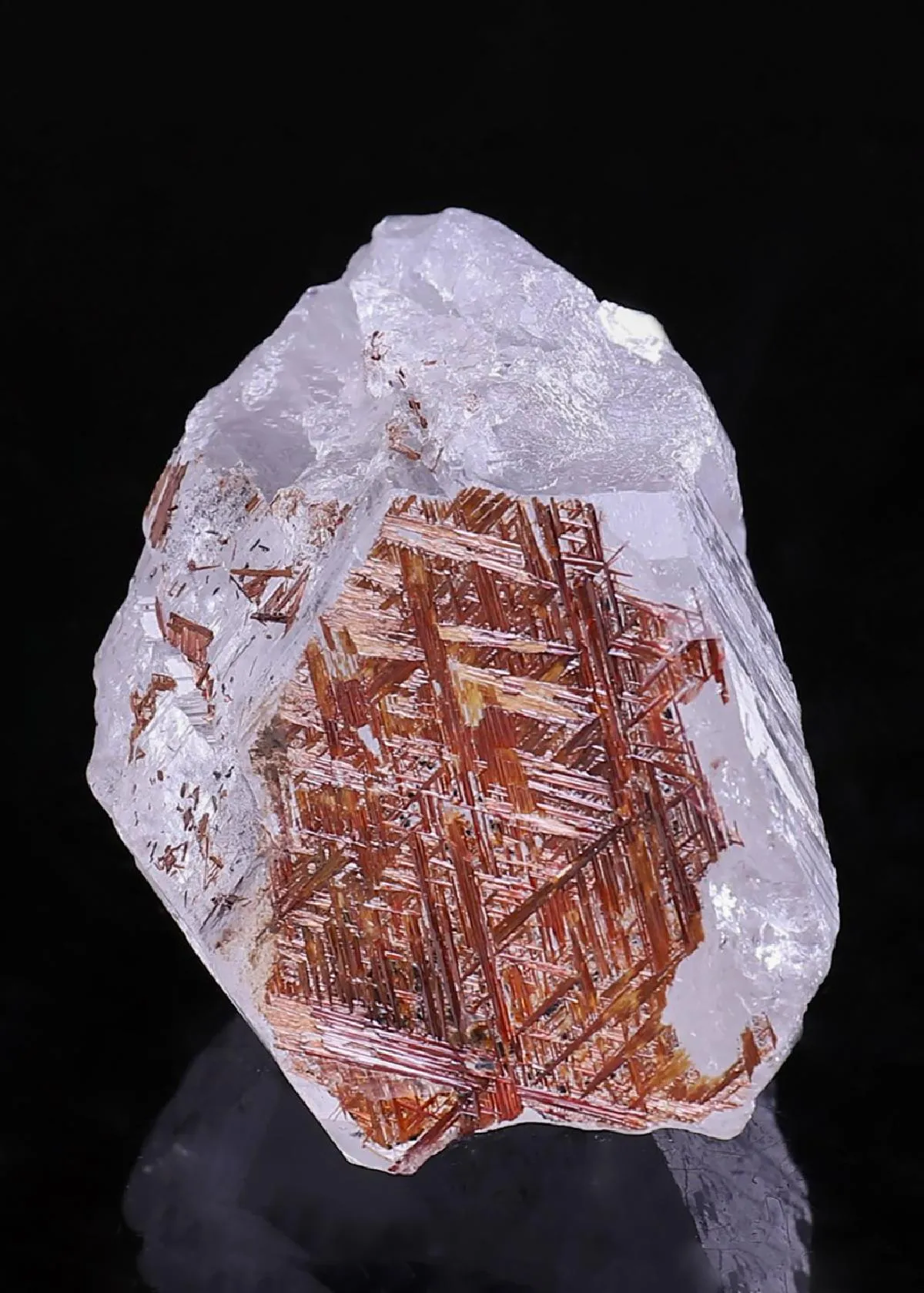 Rutile var. Sagenite on Quartz - image 1
