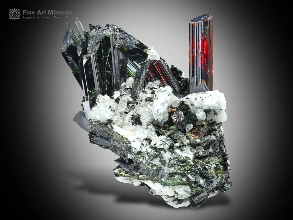 Rutile with Aegirine on Matrix from Pakistan image