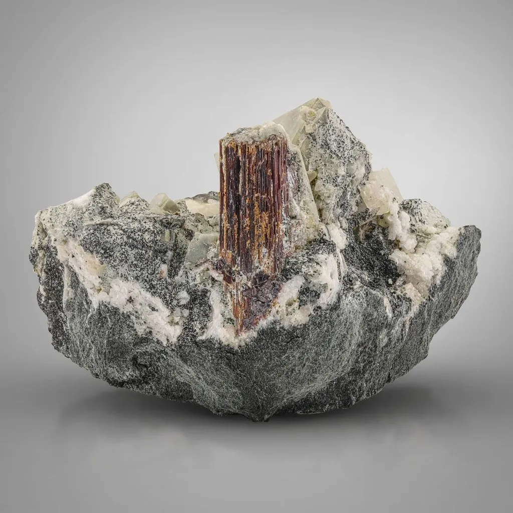 Rutile with Calcite image