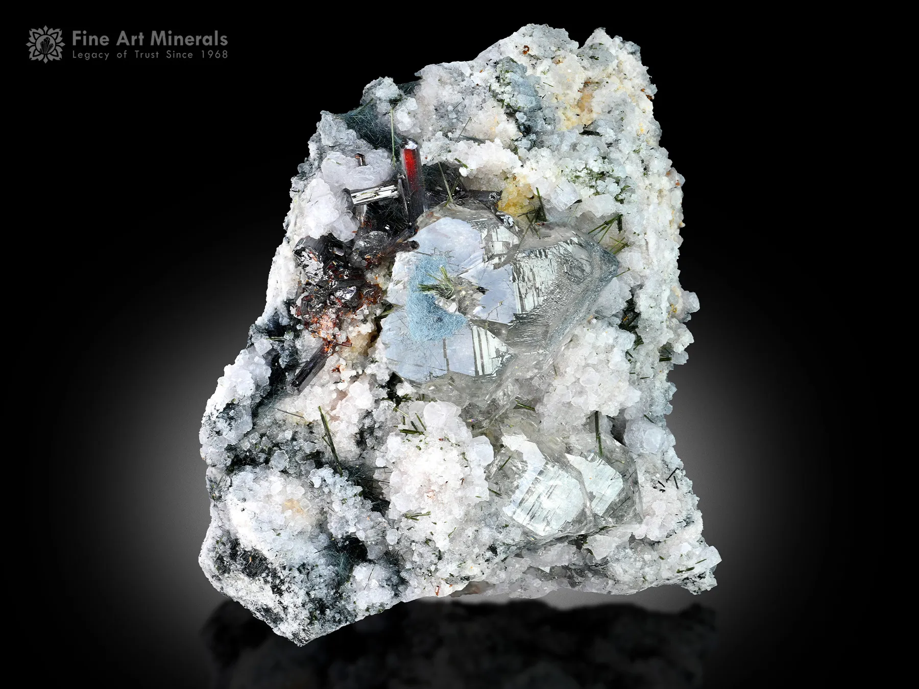 Rutile with Quartz and Aegirine from Pakistan - image 1