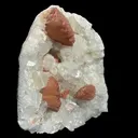 Salmon-Pink Heulandite on Apophyllite Matrix – Indian Zeolite Mineral Specimen from Jalgaon - image 5