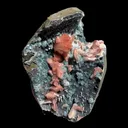 Salmon Red - Heulandite Clusters on Sparkling Grey Chalcedony Geode Matrix – Rare Indian Zeolite Mineral Specimen from Jalgaon - image 5
