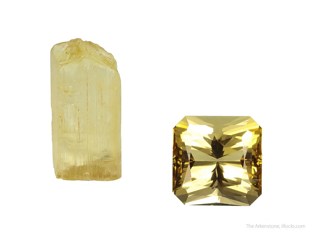 Scapolite (rough and cut set) image