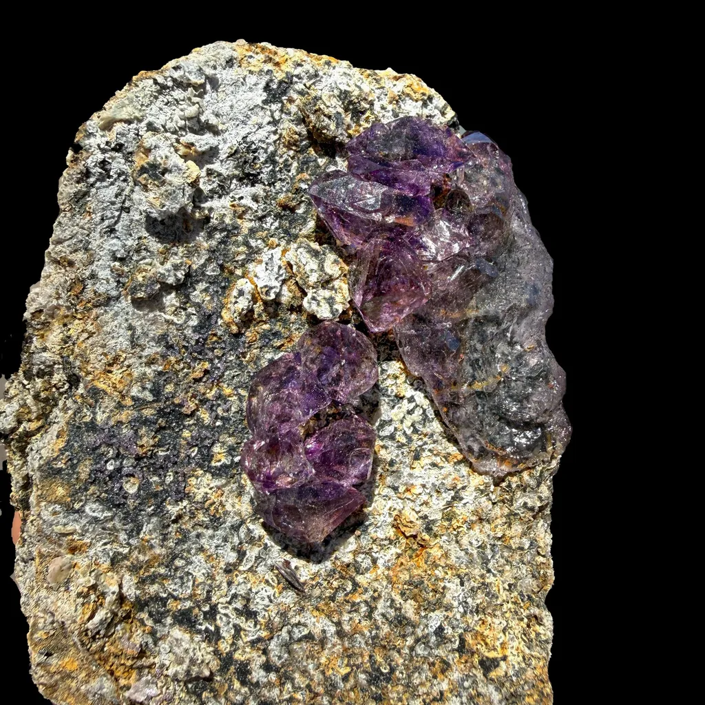 Scepter Amethyst Cluster on Matrix – Natural Purple Crystal Specimen from Karur, India DKT113 - image 4