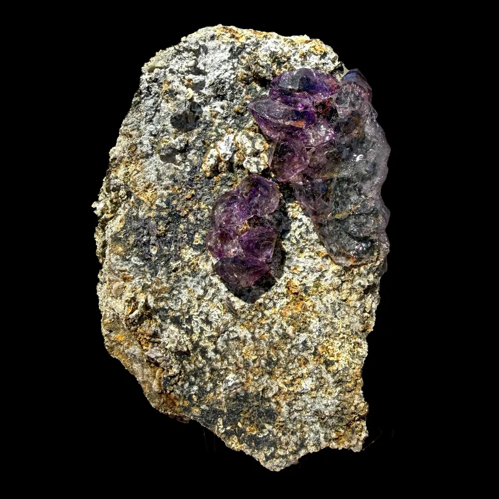 Scepter Amethyst Cluster on Matrix – Natural Purple Crystal Specimen from Karur, India DKT113 image