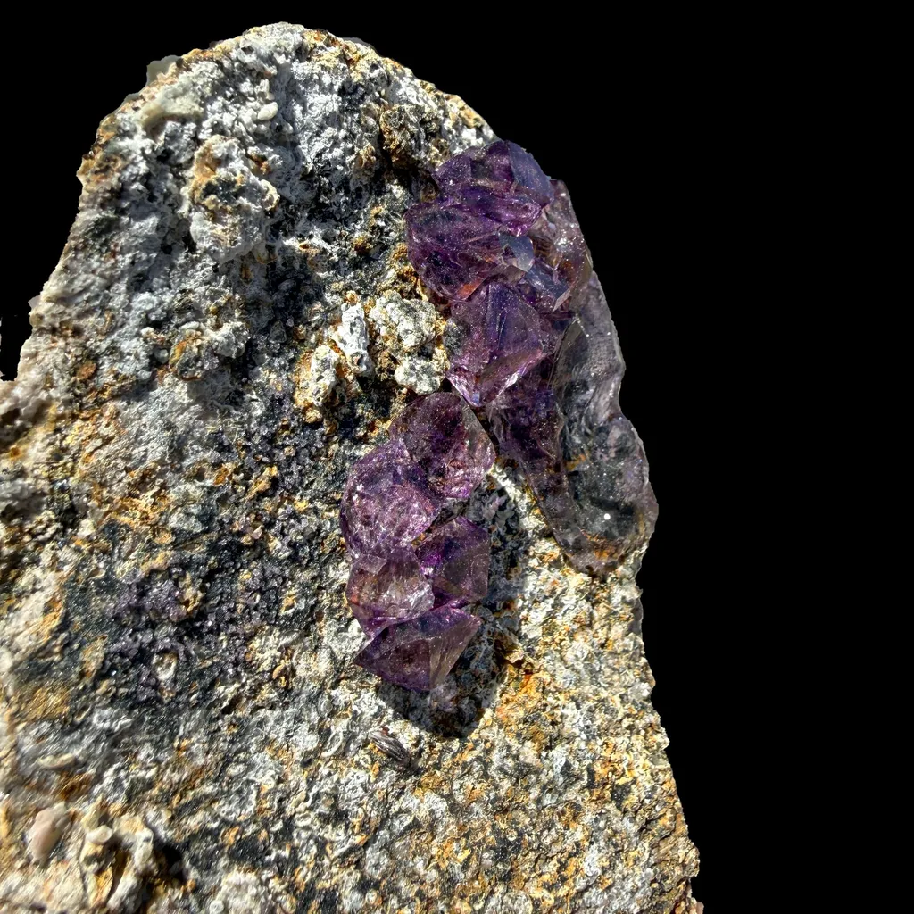 Scepter Amethyst Cluster on Matrix – Natural Purple Crystal Specimen from Karur, India DKT113 - image 3