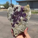 Scepter Amethyst Cluster on Matrix – Natural Purple Crystal Specimen from Karur, India DKT121 - image 2