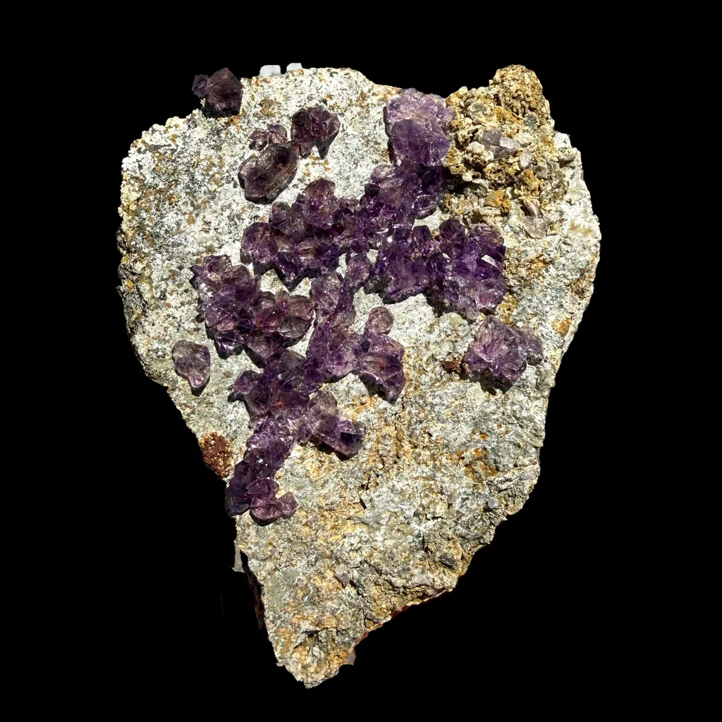 Scepter Amethyst Cluster on Matrix – Natural Purple Crystal Specimen from Karur, India DKT121 image