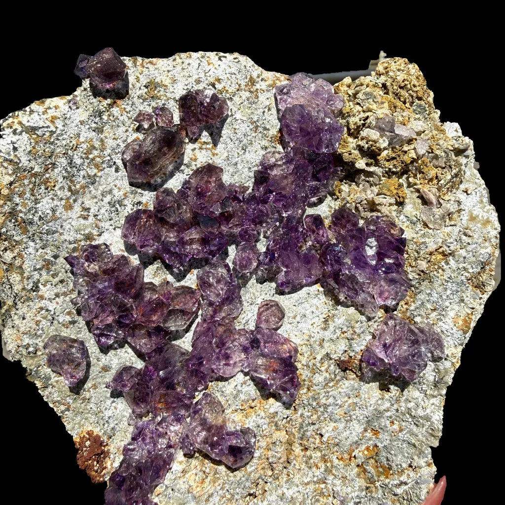 Scepter Amethyst Cluster on Matrix – Natural Purple Crystal Specimen from Karur, India DKT121 - image 3