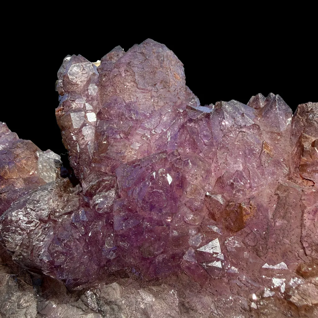 Scepter Amethyst Cluster on Matrix – Natural Purple Crystal Specimen from Karur, India DKT76 - image 5