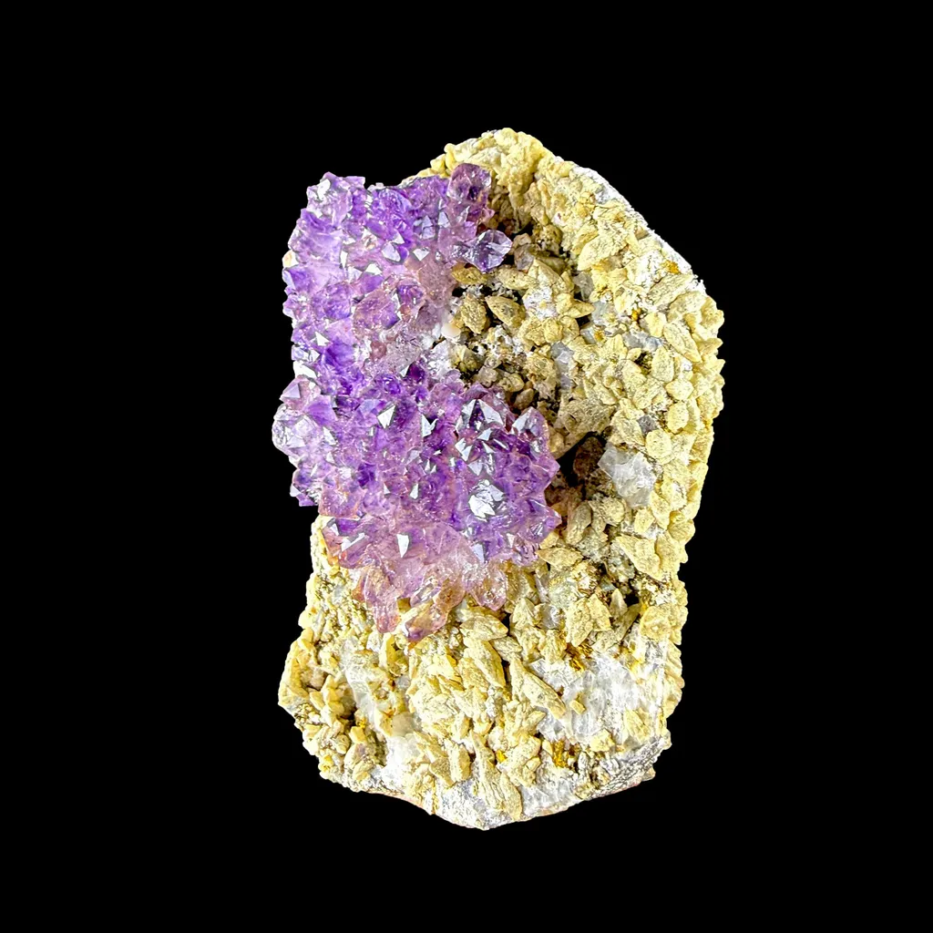 Scepter Amethyst Cluster on Matrix – Natural Purple Crystal Specimen from Karur, India DKT86 - image 4