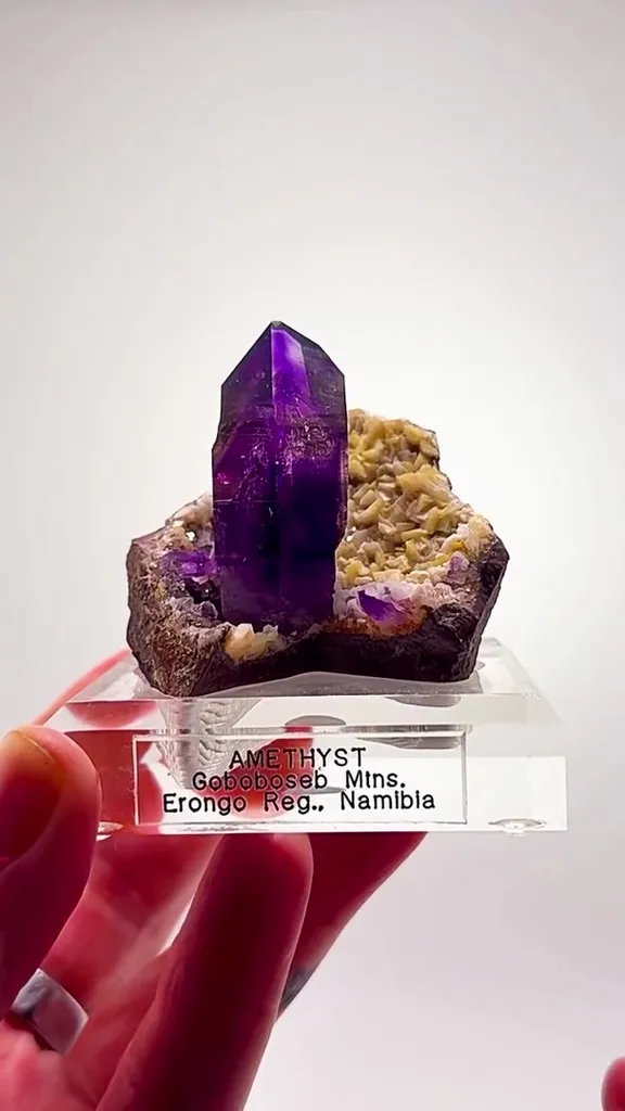 SCEPTERED Amethyst WITH Dolomite & Chalcedony image