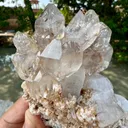 Sceptre window Quartz cluster on Matrix from Afghanistan - image 2