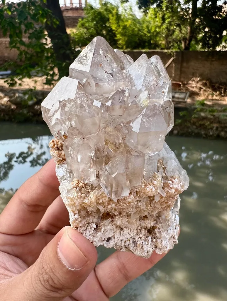 Sceptre window Quartz cluster on Matrix from Afghanistan - image 6