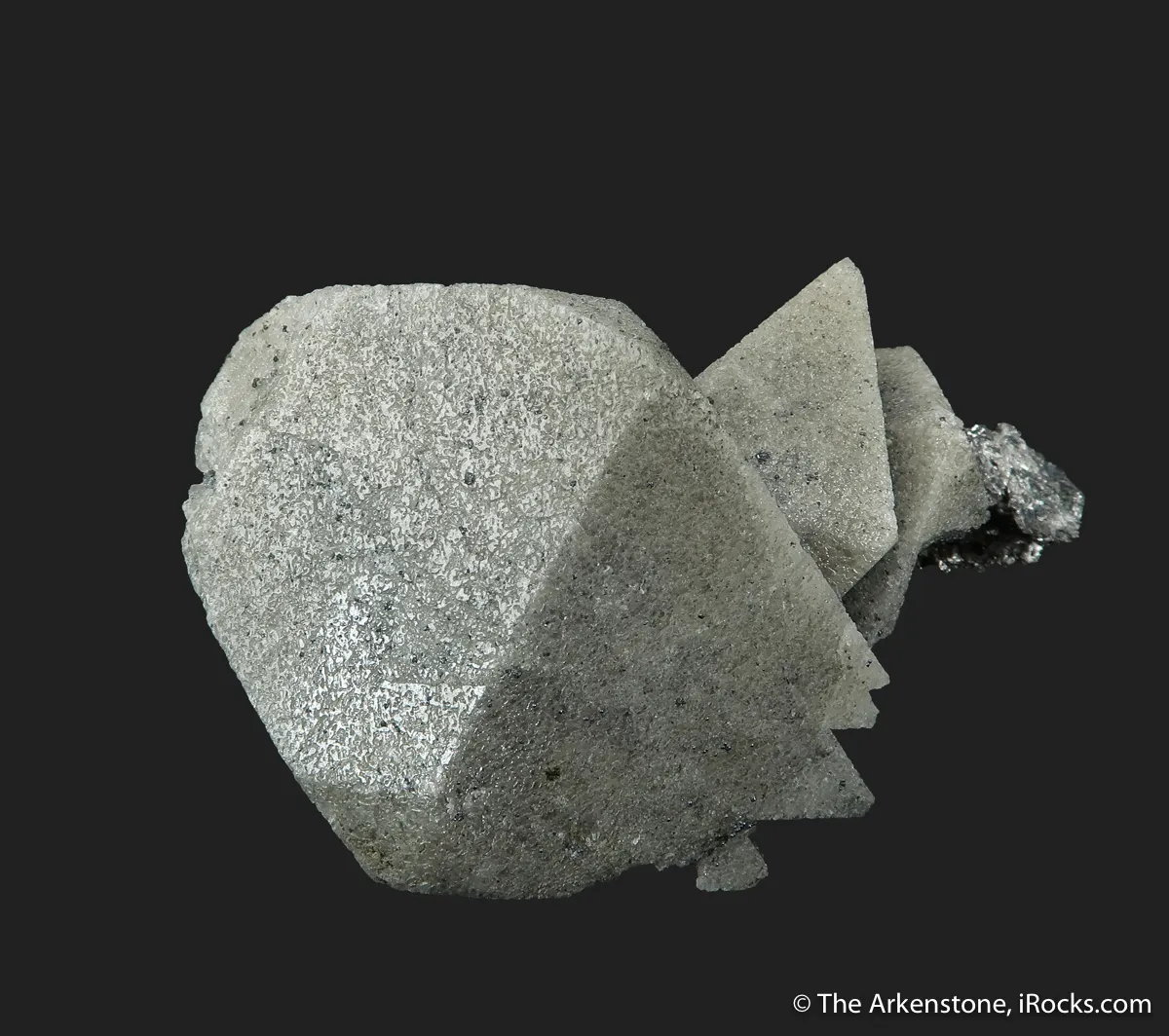 Scheelite (fluorescent) with Molybdenite, on Arsenopyrite - image 2