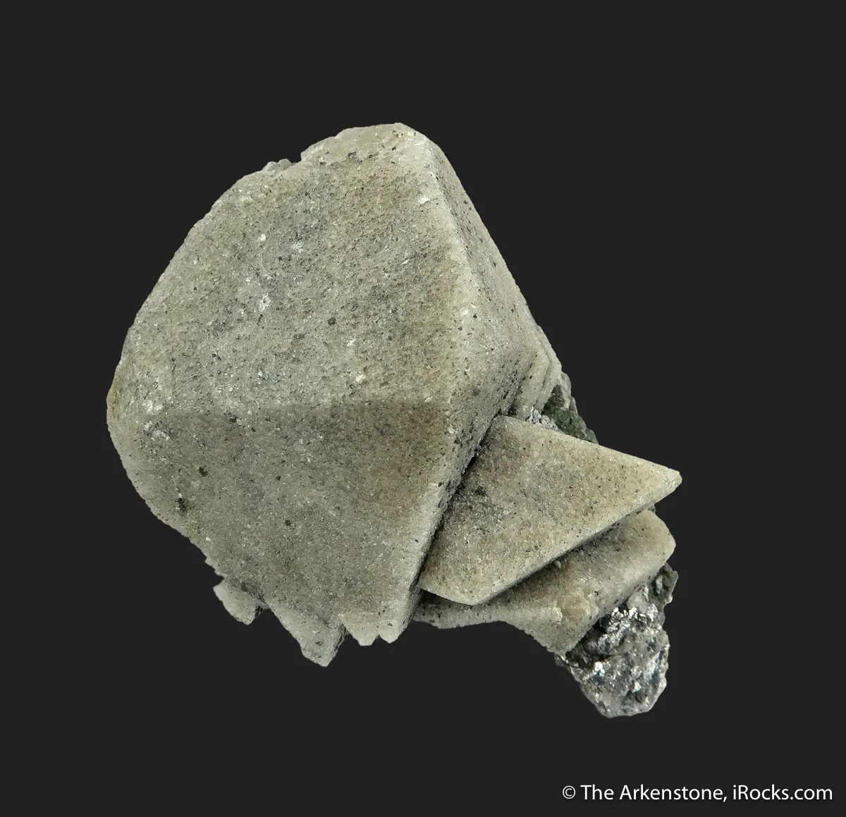 Scheelite (fluorescent) with Molybdenite, on Arsenopyrite - image 4